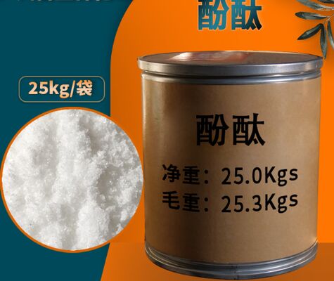 Un bon prix. Cristaux de poudre de phénolphtaléines CAS 77-09-8 pour le titrage et les tests de pH en ligne