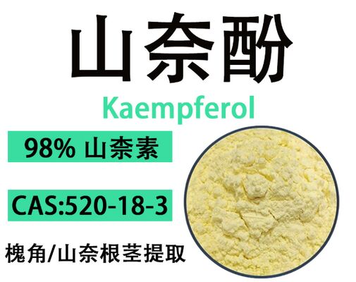 Un bon prix. Poudre cristalline jaune de Kaempferol des formulations antioxydantes et anti-âge de CAS 520-18-3 98% en ligne
