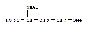 Structure moléculaire de 1115-47-5 (N-Acétyle-DL-méthionine)